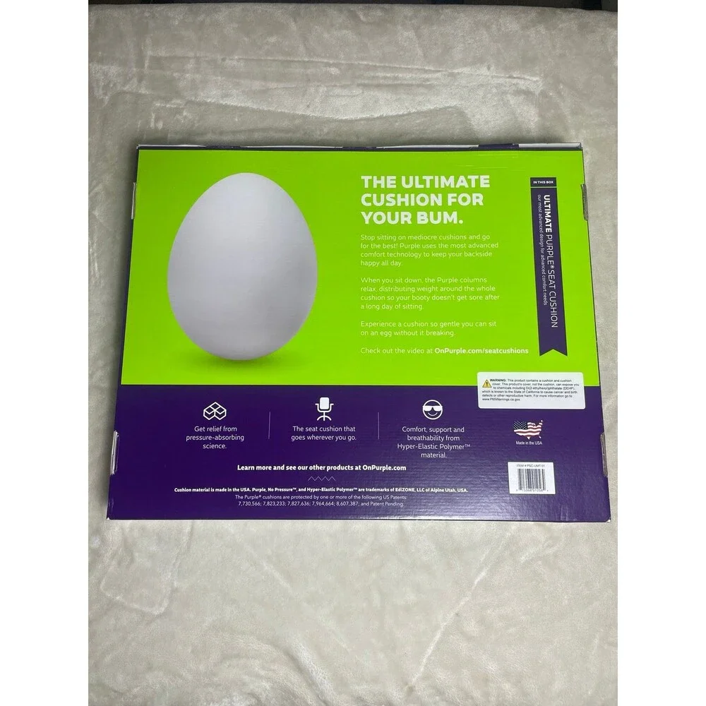 The Ultimate Purple Seat Cushion NWT